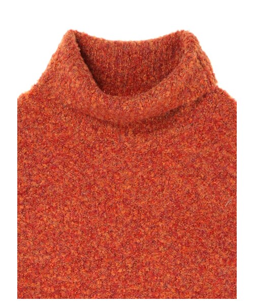 earth music&ecology(アースミュージックアンドエコロジー)の「SLF ブークレタートルネックロングニットワンピース(ワンピース/ドレス・ベージュ/オレンジ・F)」の3枚目の写真