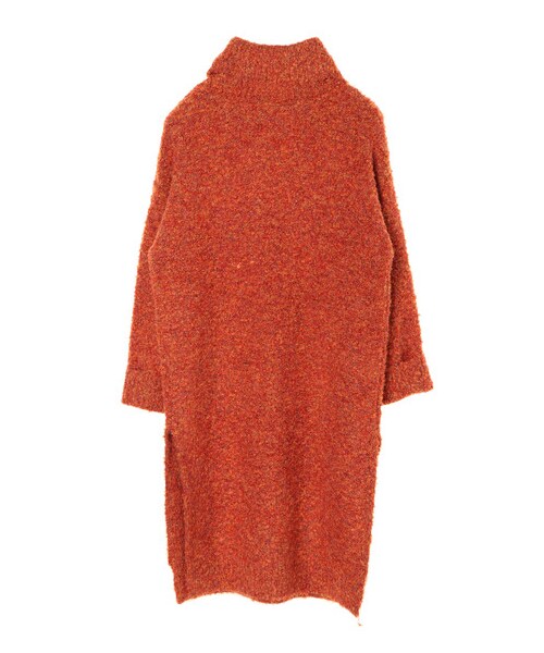 earth music&ecology(アースミュージックアンドエコロジー)の「SLF ブークレタートルネックロングニットワンピース(ワンピース/ドレス・ベージュ/オレンジ・F)」の2枚目の写真