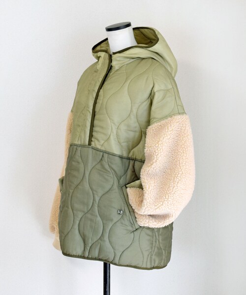 no brand（ノーブランド）の「キルト×ボアZIPナイロンアウター（ダウンジャケット/コート・レディース・その他）」の13枚目の写真
