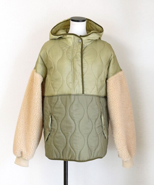 no brand（ノーブランド）の「キルト×ボアZIPナイロンアウター（ダウンジャケット/コート・レディース・その他）」の12枚目の写真