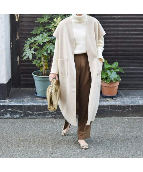 no brand（ノーブランド）の「ウールロングジレ（その他アウター・レディース・その他）」の8枚目の写真