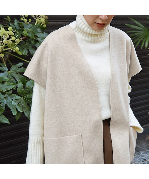 no brand（ノーブランド）の「ウールロングジレ（その他アウター・レディース・その他）」の7枚目の写真