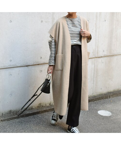 no brand（ノーブランド）の「ウールロングジレ（その他アウター・レディース・その他）」の5枚目の写真