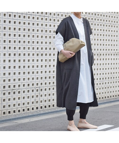 no brand（ノーブランド）の「ウールロングジレ（その他アウター・レディース・その他）」の2枚目の写真