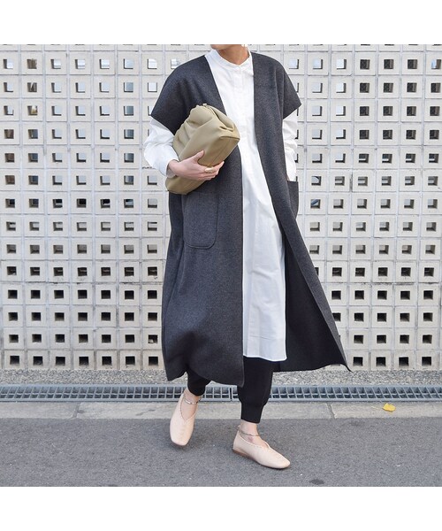 no brand（ノーブランド）の「ウールロングジレ（その他アウター・レディース・その他）」の4枚目の写真