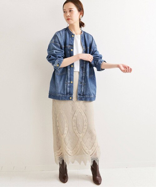 IENA（イエナ）の「《追加》パネルレースロングスカート◆（スカート・ナチュラル/34/36/38/40/在庫なし）」の20枚目の写真