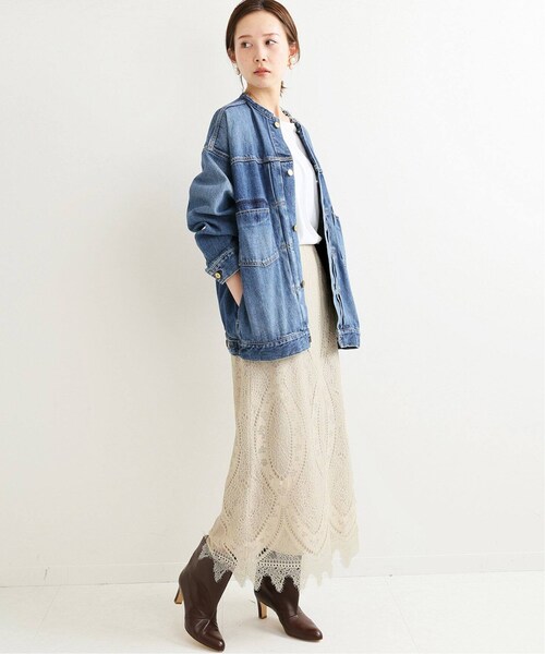 IENA（イエナ）の「《追加》パネルレースロングスカート◆（スカート・ナチュラル/34/36/38/40/在庫なし）」の19枚目の写真