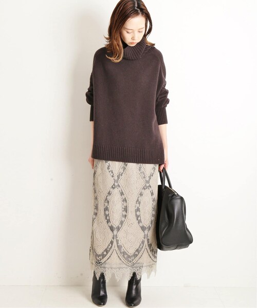 IENA（イエナ）の「《追加》パネルレースロングスカート◆（スカート・ナチュラル/34/36/38/40/在庫なし）」の5枚目の写真