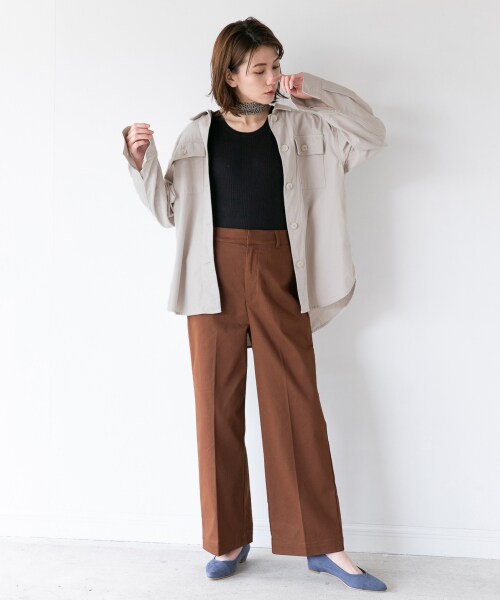LEPSIM（レプシィム）の「ソフトチノストレートパンツ（パンツ・ブラック/ベージュ/ブラウン）」の15枚目の写真