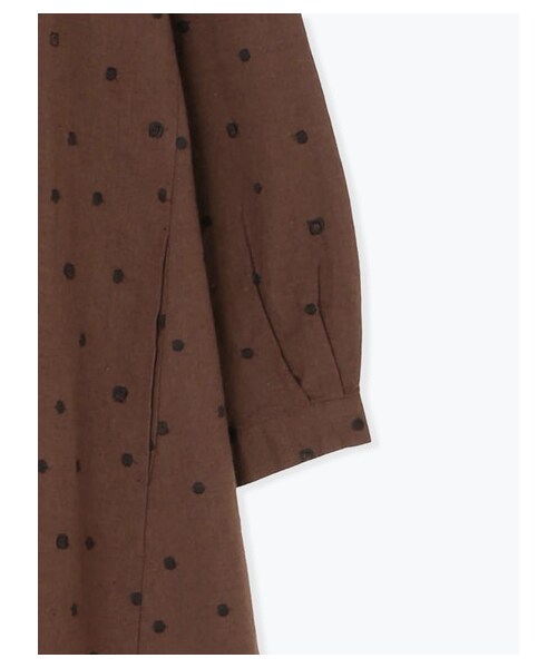 Samansa Mos2(サマンサ モスモス)の「チョコレート刺繍ワンピース(ワンピース/ドレス・ブラック/ベージュ/ブラウン・F)」の4枚目の写真