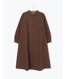 Samansa Mos2 | チョコレート刺繍ワンピース(ワンピース/ドレス)