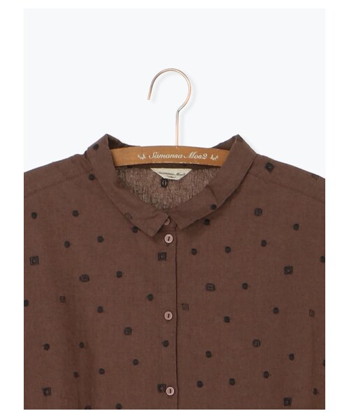 Samansa Mos2(サマンサ モスモス)の「チョコレート刺繍ワンピース(ワンピース/ドレス・ブラック/ベージュ/ブラウン・F)」の3枚目の写真