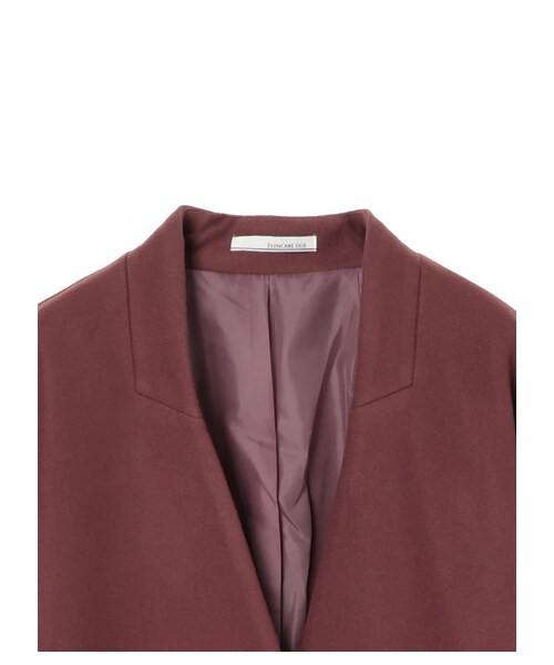 Green　Parks（グリーンパークス）の「・ELENCARE DUE モッサVネックコート（ジャケット/アウター・チャコールグレー/ベージュ/モカ/パープル・F）」の3枚目の写真