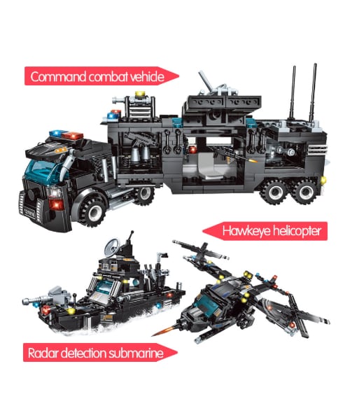 no brand(ノーブランド)の「レゴ互換 警察 特殊部隊 ヘリコプター トラック 車両 車 潜水艦 LEGO互換 ブロックセット(その他・メンズ・その他)」の3枚目の写真