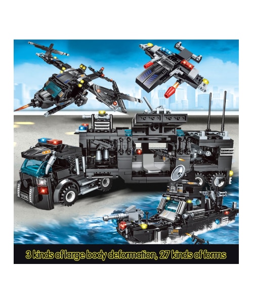 no brand(ノーブランド)の「レゴ互換 警察 特殊部隊 ヘリコプター トラック 車両 車 潜水艦 LEGO互換 ブロックセット(その他・メンズ・その他)」の2枚目の写真