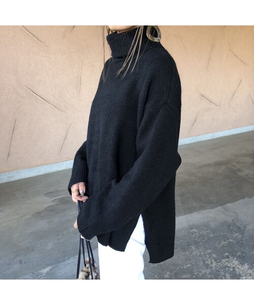 copine(コピン)の「12月6日再入荷!ゆったりオーバーサイズ!シンプルタートルネックゆるニット(3color)(ニット/セーター・レディース・その他)」の11枚目の写真