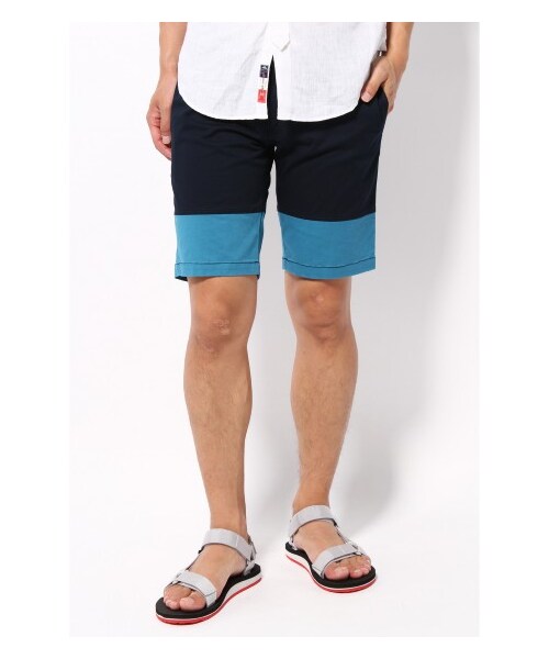 B.C STOCK（ベーセーストック）の「ストレッチツイルバイカラーショーツ（ショート・ハーフパンツ・メンズ・ブラック/グリーン/ブルー A/イエロー・46/48/50）」の3枚目の写真