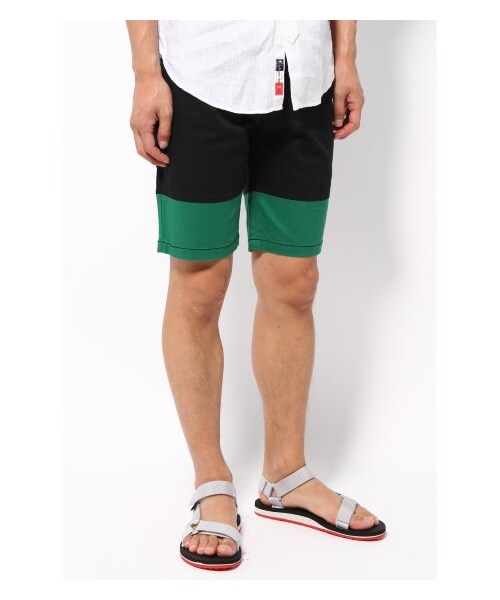 B.C STOCK（ベーセーストック）の「ストレッチツイルバイカラーショーツ（ショート・ハーフパンツ・メンズ・ブラック/グリーン/ブルー A/イエロー・46/48/50）」の5枚目の写真