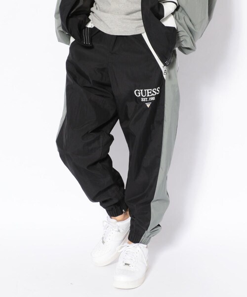 green and black track pants