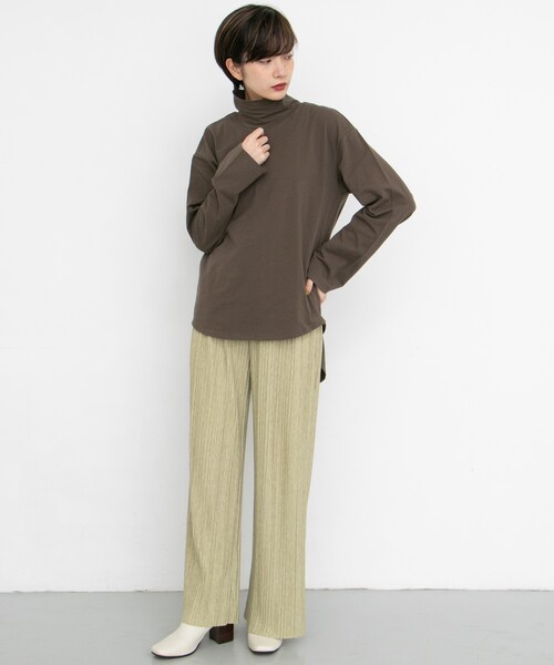 KBF（ケイビーエフ）の「プリーツイージーカットパンツ（その他・レディース・ORG BROWN/L.KHAKI/D.BROWN・one）」の6枚目の写真