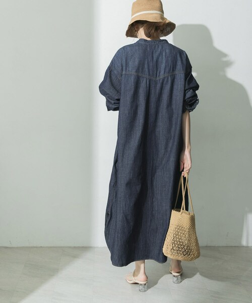 アーバンリサーチゆったりオーバーサイズダンガリーデニムシャツワンピース♪ URBAN RESEARCH(アーバンリサーチ)の「デニムオーバーシャツ