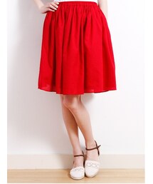 earth music&ecology | ・ギャザーカラースカート(パンツ)