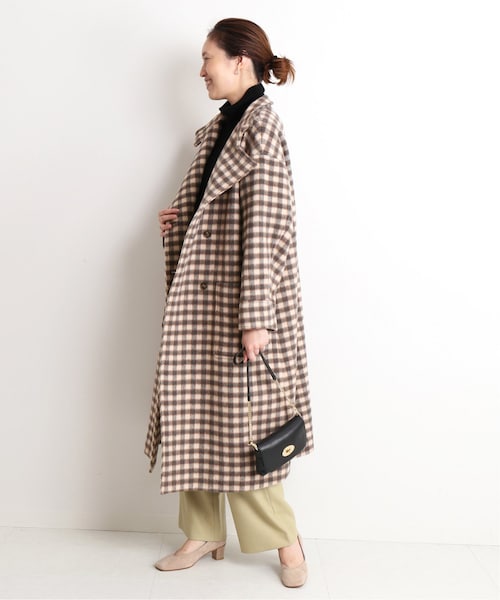 SLOBE IENA（スローブイエナ）の「チェックスタンドコート