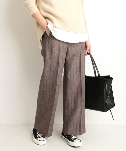 SLOBE IENA/スローブイエナ PEストレートパンツ 静電気防止加工 ３８ SLOBE IENA/スローブイエナ PEストレートパンツ 静電気防止加工