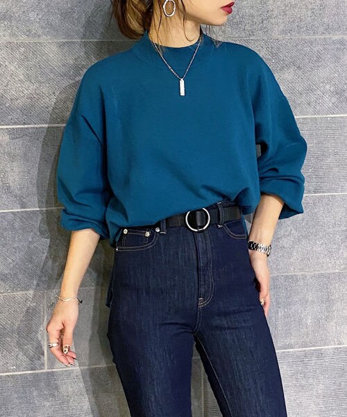 PAGEBOY（ページボーイ）の「【20SS/WEB先行予約】ハイネックボリュームニットＳＳ（トップス・レディース・オフホワイト/ベージュ/レモン/ピーコックブルー・F）」の12枚目の写真