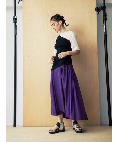 UN3D.（アンスリード）の「TYPEWRITER LOW GATHER SK（スカート）」 - WEAR