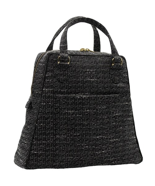 no brand（ノーブランド）の「ソフトプリーツ2wayバッグ　ショルダーバッグ　ハンドバッグ　(ブラック&ホワイト)(B65B)　【送料・代引き手数料無料】（ショルダーバッグ・レディース・その他）」の5枚目の写真