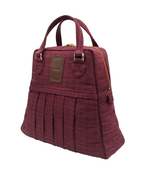 no brand(ノーブランド)の「ソフトプリーツ2wayバッグ ショルダーバッグ ハンドバッグ (ボルドー)(C66B) 【送料・代引き手数料無料】(ショルダーバッグ・レディース・その他)」の3枚目の写真