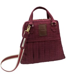 no brand | ソフトプリーツ2wayバッグ　ショルダーバッグ　ハンドバッグ　(ボルドー)(C66B)　【送料・代引き手数料無料】(ショルダーバッグ)