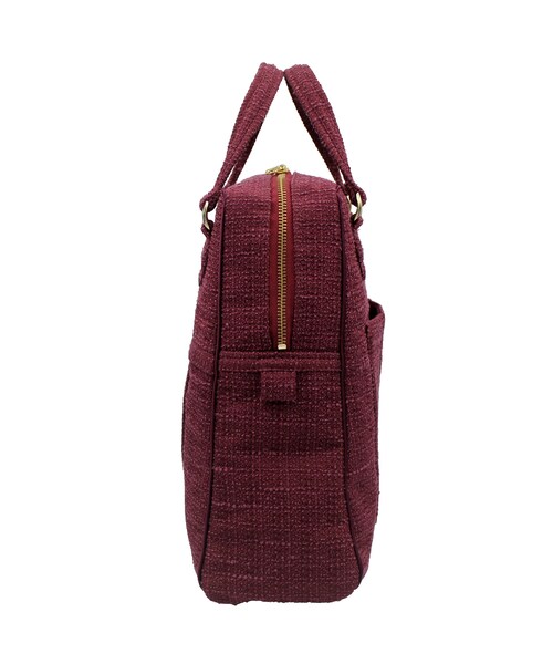 no brand(ノーブランド)の「ソフトプリーツ2wayバッグ ショルダーバッグ ハンドバッグ (ボルドー)(C66B) 【送料・代引き手数料無料】(ショルダーバッグ・レディース・その他)」の4枚目の写真
