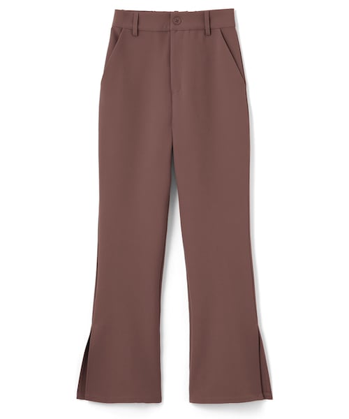 GRL（グレイル）の「裾スリットフレアパンツ（その他パンツ・レディース・オフホワイト/ブルー/ピスタチオ/ダークピンク/モカ/オリーブ/ブラック/ラベンダー/パープル・S）」の3枚目の写真