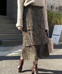 DHOLIC | レオパードティアードスカート(スカート)