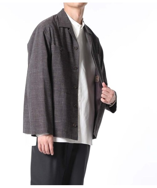 ADAM ET ROPE'（アダムエロペ）の「マルチモチーフブルゾン（ジャケット/アウター・メンズ・グレー/ダークブラウン系/ネイビー・M/L）」の2枚目の写真