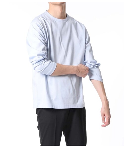 ADAM ET ROPE'(アダムエロペ)の「【NORITAKE】 Leo CN L/S Tee(トップス・メンズ・ホワイト/サックス/オレンジ/グレー・M/S/L)」の3枚目の写真