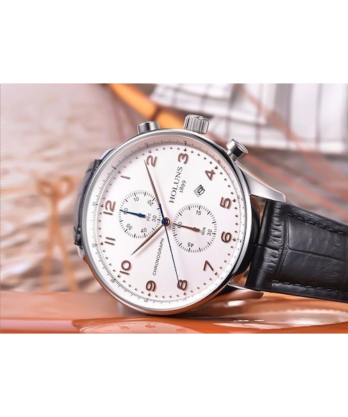 no brand（ノーブランド）の「HOLUNS メンズ クォーツ腕時計 ポルト