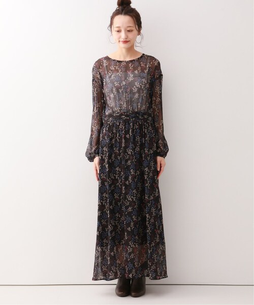 SLOBE IENA（スローブイエナ）の「マルチフラワープリントワンピース