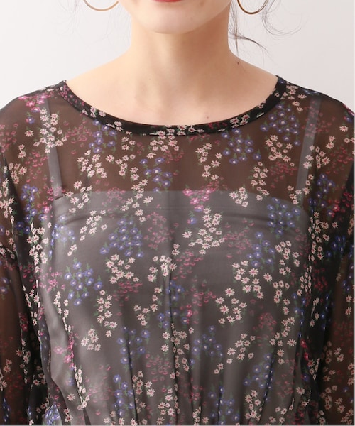 SLOBE IENA FLOWER PRINT ワンピース ペチコート付き SLOBE IENA