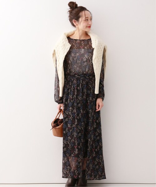 SLOBE IENA（スローブイエナ）の「マルチフラワープリントワンピース