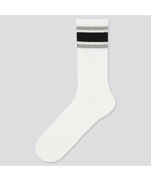 UNIQLO（ユニクロ）の「パイルラインソックス（ソックス/靴下・メンズ・NAVY 69/WHITE 00・25-27/27-29）」の2枚目の写真