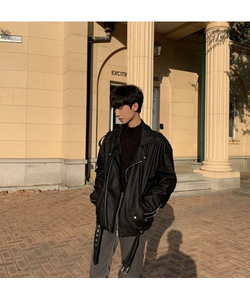 no brand（ノーブランド）の「Big riders jacket（ライダース 