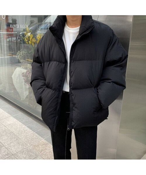 ブラック ダウンジャケット 韓国 ノーブランド no brand（ノーブランド）の「korean down jacket（ダウンジャケット