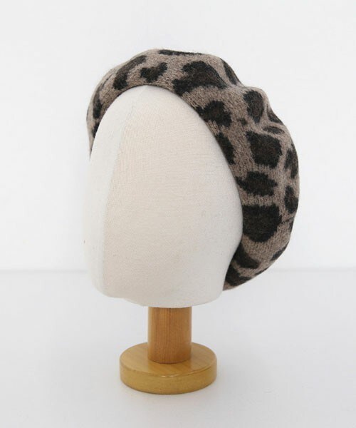 DHOLIC（ディーホリック）の「レオパードベレー帽（ハンチング/ベレー帽・レディース・オレンジ/グレー/ピンク/ベージュ/レッド・FREE）」の3枚目の写真