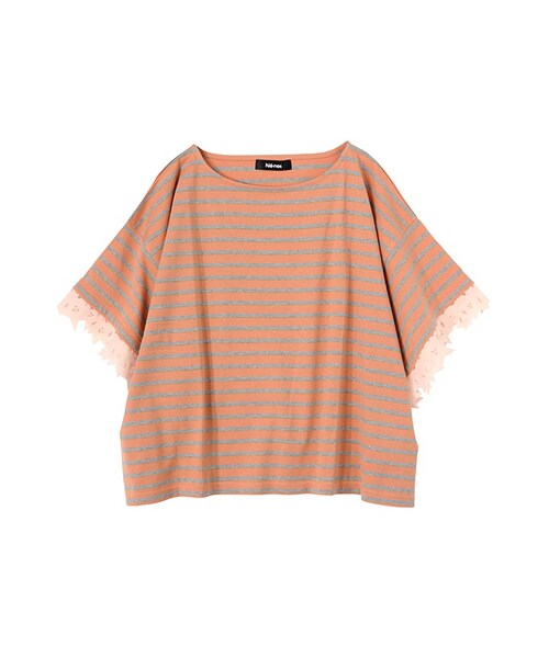 Ne-net(ネネット)の「ネ・ネット / スターCOPボーダー / Tシャツ(トップス・レディース・light blue(11)/light pink(17)・02)」の7枚目の写真