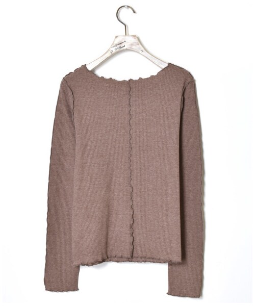 w closet(ダブルクローゼット)の「メロー切替長袖プルオーバー(トップス・レディース・アイボリー/グレーピンク/ベージュ/Lモカ/モカ・FREE/23.5/24.5/M/L)」の11枚目の写真