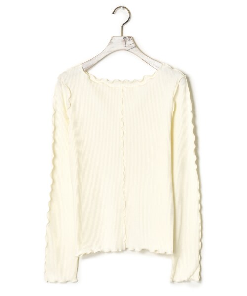 w closet(ダブルクローゼット)の「メロー切替長袖プルオーバー(トップス・レディース・アイボリー/グレーピンク/ベージュ/Lモカ/モカ・FREE/23.5/24.5/M/L)」の4枚目の写真