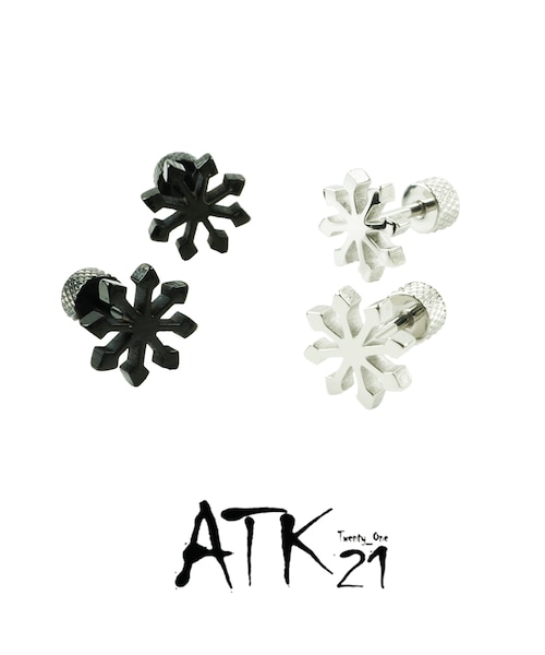 no brand（ノーブランド）の「両耳用（2点セット）雪の結晶 冬 スノー